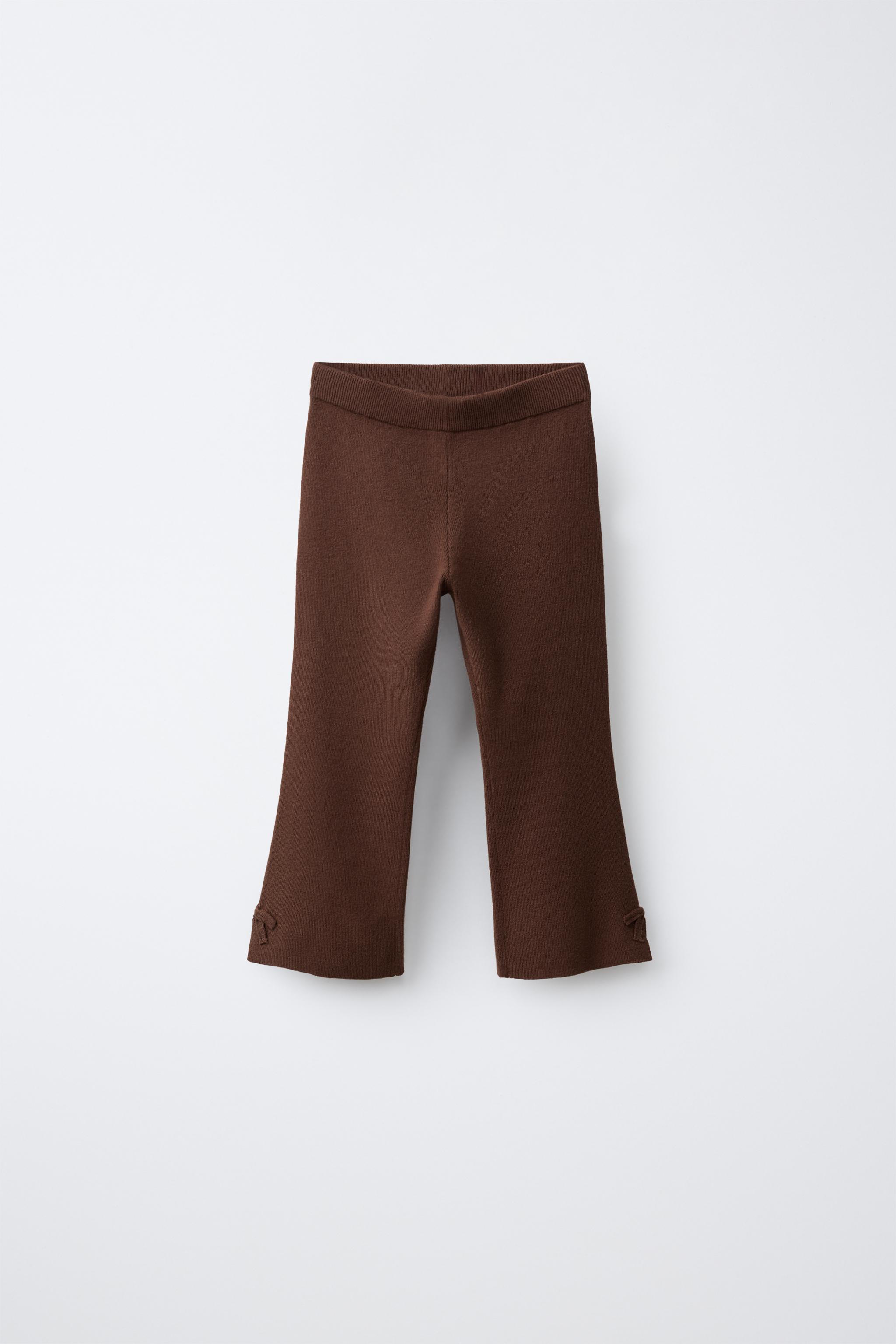 FLARE KNIT PANTS WITH BOWS